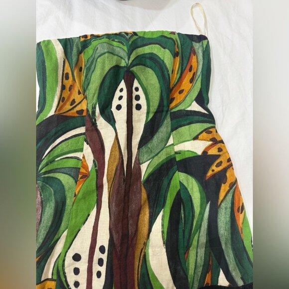 Farm Rio Green Coconut Tree Flow Linen Top - Picture 10 of 11